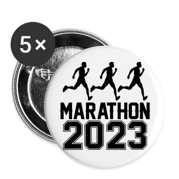 Marathon 2023 - Buttons large 2.2''/56 mm (5-pack) - white - Front