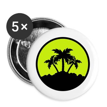 Palm Design - Buttons large 2.2''/56 mm (5-pack) - white - Front