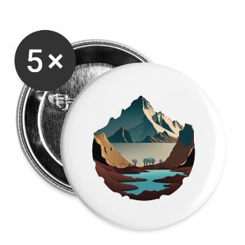 SURREAL - Buttons large 2.2''/56 mm (5-pack) - white - Front
