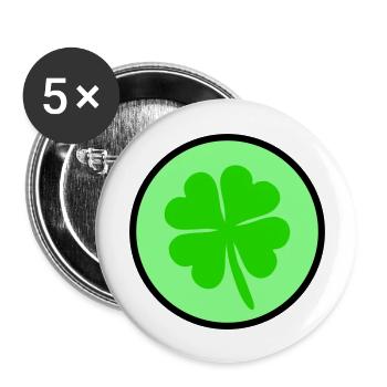 kleeblatt - Buttons groß 56 mm (5er Pack) - Weiß - Vorne