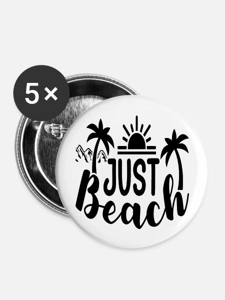 Just Beach - Buttons groß 56 mm (5er Pack) - Weiß