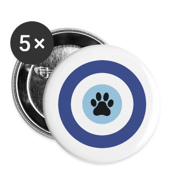 Nazar - Buttons groß 56 mm (5er Pack) - Weiß - Vorne