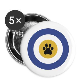 Nazar - Lot de 5 grands badges (56 mm) - blanc - Devant