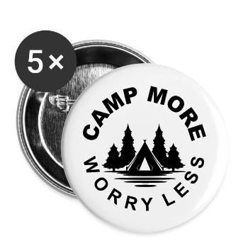 Mountain Adventure Gift Saying Mountaineering Hiking - Buttons large 2.2''/56 mm (5-pack) - white - Front