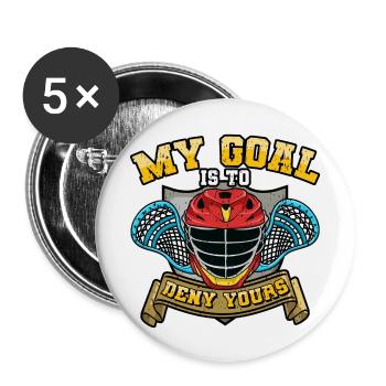Lacrosse Sport Sport Ball I Gift - Buttons large 2.2''/56 mm (5-pack) - white - Front