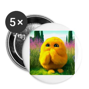 surprising cuddle - Buttons large 2.2''/56 mm (5-pack) - white - Front