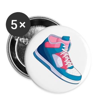 Trans Pride Shoes - Buttons large 2.2''/56 mm (5-pack) - white - Front