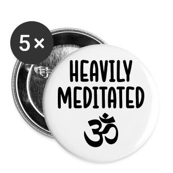 Cool Yoga Saying Gift Yogi - Buttons large 2.2''/56 mm (5-pack) - white - Front