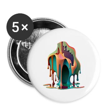 DRIPPY - Buttons large 2.2''/56 mm (5-pack) - white - Front