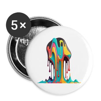 DRIPPY - Buttons groß 56 mm (5er Pack) - Weiß - Vorne