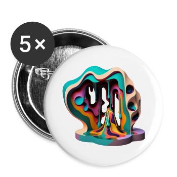 DRIPPY - Buttons large 2.2''/56 mm (5-pack) - white - Front