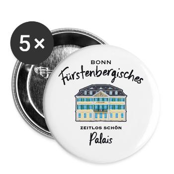 Bonn, Fürstenbergisches Palais, Postamt - Buttons groß 56 mm (5er Pack) - Weiß - Vorne