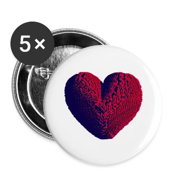 Muttertag Hochzeit Liebe Valentinstag Verlobung - Buttons groß 56 mm (5er Pack) - Weiß - Vorne