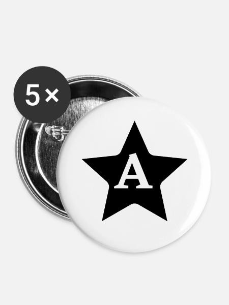 Brief an den Stern - Buttons groß 56 mm (5er Pack) - Weiß
