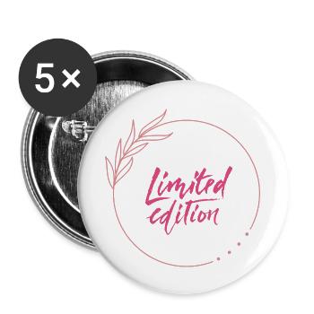 Limited edition - Buttons large 2.2''/56 mm (5-pack) - white - Front