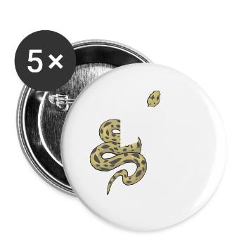 Letter r snake - Buttons large 2.2''/56 mm (5-pack) - white - Front