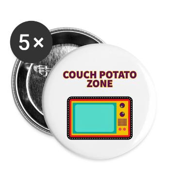 Larve - Lot de 5 grands badges (56 mm) - blanc - Devant