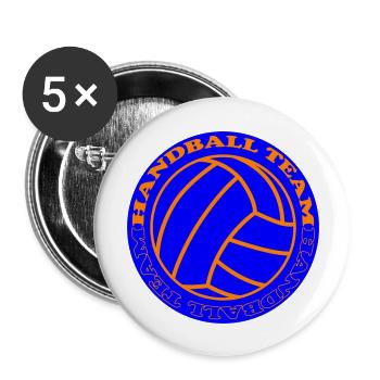 Équipe de handball 2 - Lot de 5 grands badges (56 mm) - blanc - Devant