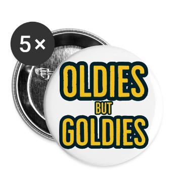 Oldies but Goldies - Buttons groß 56 mm (5er Pack) - Weiß - Vorne