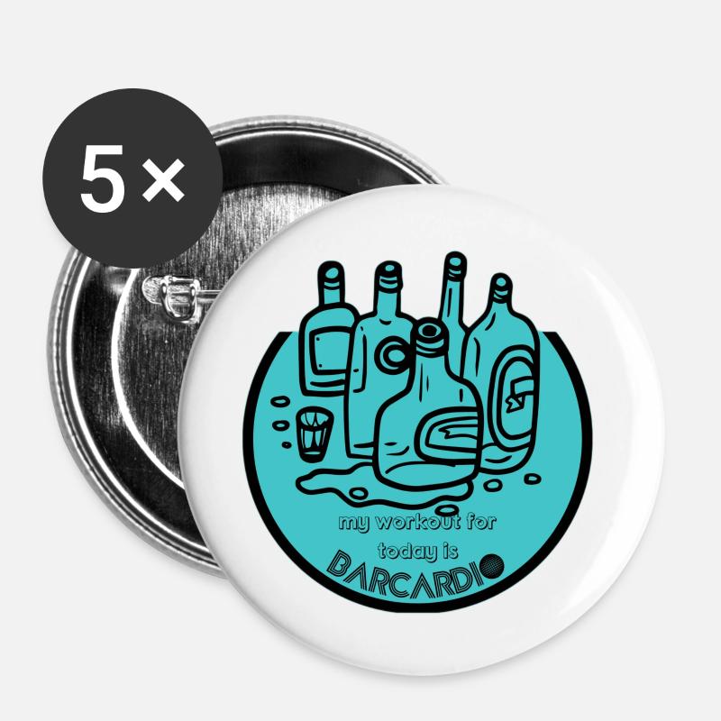 BarCardio - Buttons large 2.2''/56 mm (5-pack) - white