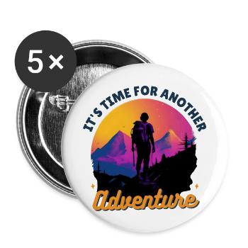 Il est temps pour une autre aventure - Lot de 5 grands badges (56 mm) - blanc - Devant
