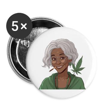Give the Hemp Free Gift - Buttons large 2.2''/56 mm (5-pack) - white - Front
