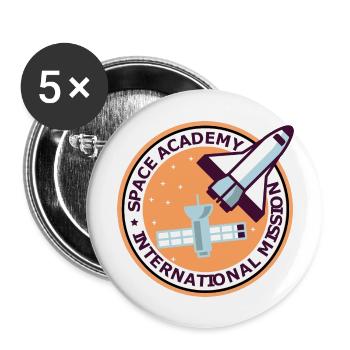 Space Academy International Vintage color - Buttons large 2.2''/56 mm (5-pack) - white - Front