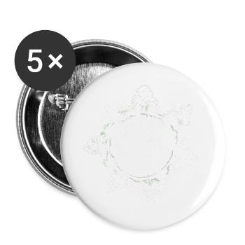 Planet Erde, Bäume, Klimaschutz, Umwelt - Buttons groß 56 mm (5er Pack) - Weiß - Vorne