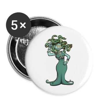 Medusa - Buttons large 2.2''/56 mm (5-pack) - white - Front