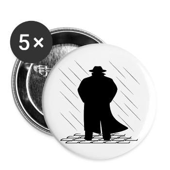 Rainman - Buttons groß 56 mm (5er Pack) - Weiß - Vorne