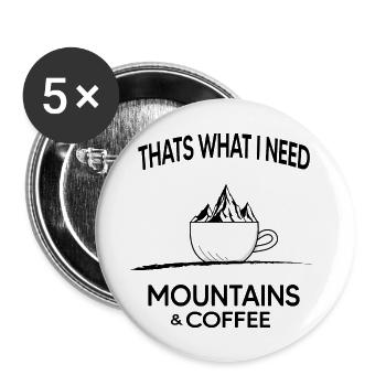 Alpine Mountains & Coffee Mountain Goat Mountain Hike - Buttons large 2.2''/56 mm (5-pack) - white - Front