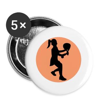 Players Sport Padel Tournament Leisure Rackets - Buttons large 2.2''/56 mm (5-pack) - white - Front