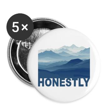 Mountain Honestly - Buttons groß 56 mm (5er Pack) - Weiß - Vorne
