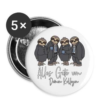 Alles Gute Abschied Kollege Lustig Arbeitskollege - Buttons groß 56 mm (5er Pack) - Weiß - Vorne