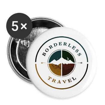 Limitless Travel Collection - Enjoy the Freih - Buttons large 2.2''/56 mm (5-pack) - white - Front