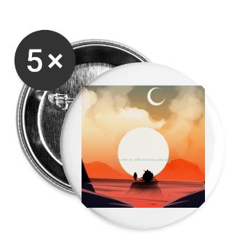 Le coucher du soleil est un beau spectacles - Lot de 5 grands badges (56 mm) - blanc - Devant