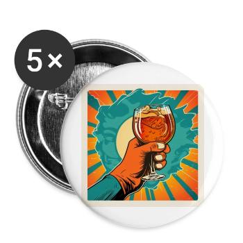 Cheers - Buttons large 2.2''/56 mm (5-pack) - white - Front