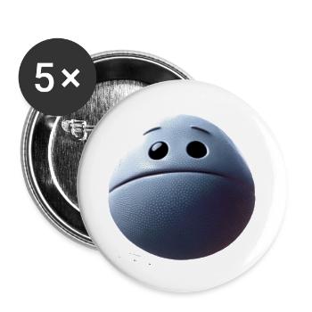 platsch - Buttons groß 56 mm (5er Pack) - Weiß - Vorne