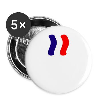 Fußball Soccer - Buttons large 2.2''/56 mm (5-pack) - white - Front