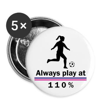Fußball Soccer - Buttons large 2.2''/56 mm (5-pack) - white - Front