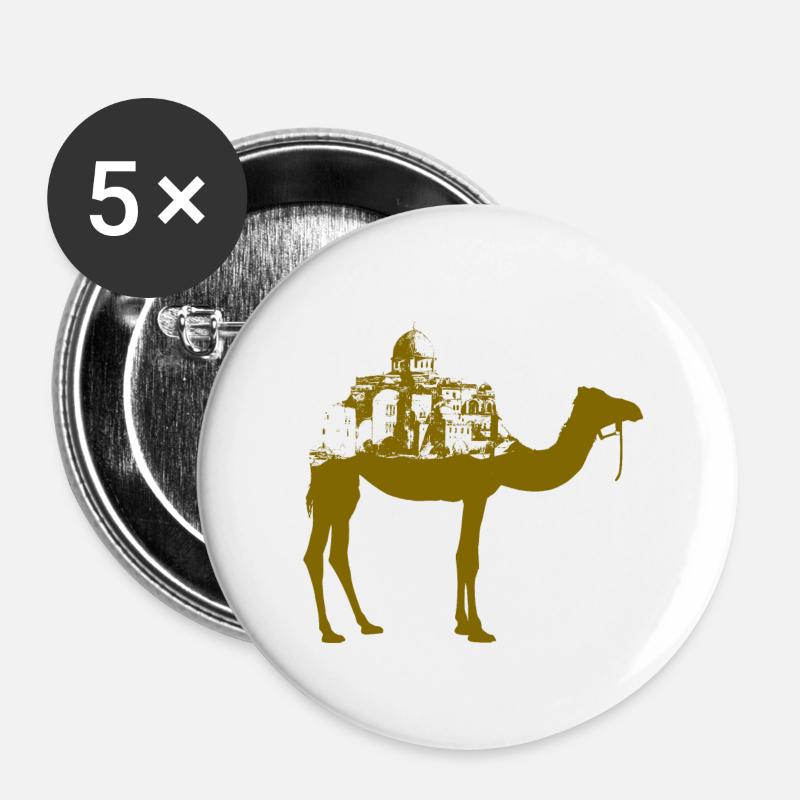 Jamal AL-Mahamel - Buttons large 2.2''/56 mm (5-pack) - white