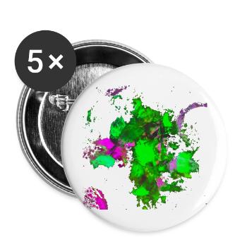 "GreenArt2" Acryl Paint Nr.12 by Marco Eckenbrecht - Buttons groß 56 mm (5er Pack) - Weiß - Vorne