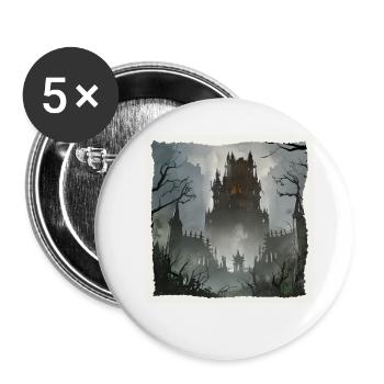 Haunted castle dark atmosphere - Buttons large 2.2''/56 mm (5-pack) - white - Front