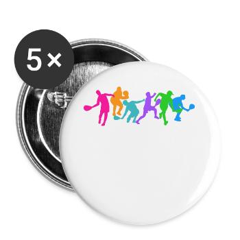 Padel Team Padel Training Padel Game Club Tournament - Buttons large 2.2''/56 mm (5-pack) - white - Front