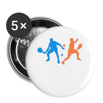Padel Team Training Player Padel Padel Game Sports - Buttons large 2.2''/56 mm (5-pack) - white - Front