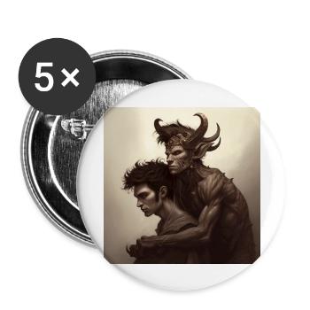 Possessed by the devil - Buttons large 2.2''/56 mm (5-pack) - white - Front