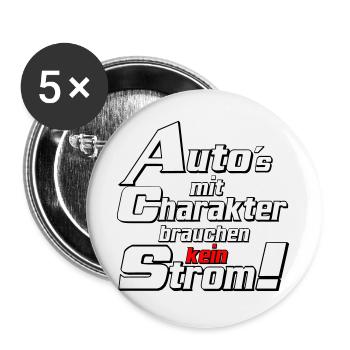 Auto Tuning Schrauber Kult Auto mit charakter (25) - Buttons groß 56 mm (5er Pack) - Weiß - Vorne