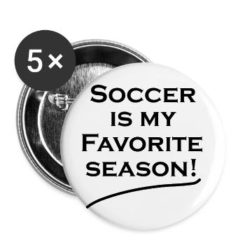 Fußball Football - Lot de 5 grands badges (56 mm) - blanc - Devant