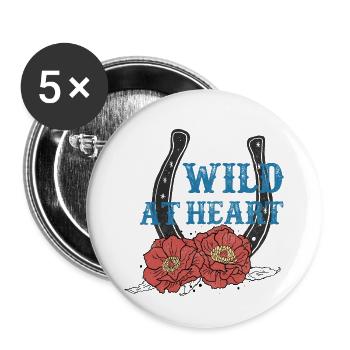 Western Desert Retro 8 - Buttons large 2.2''/56 mm (5-pack) - white - Front
