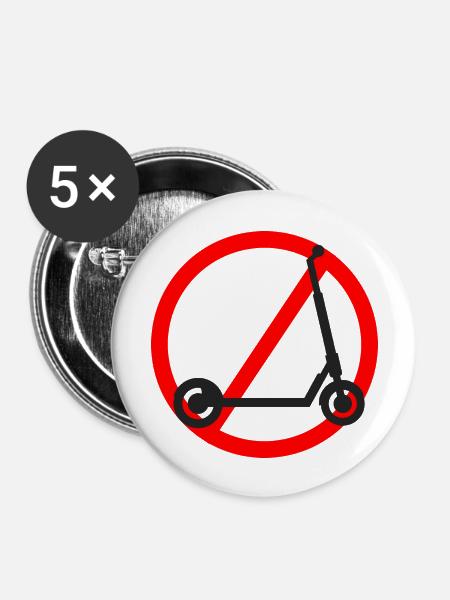 E-Scooter Roller - Buttons groß 56 mm (5er Pack) - Weiß